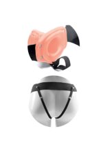 Proteza-vibratore strap on cavo real rapture 8 flesh with balls - obrazek 3