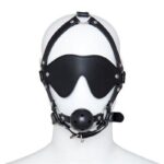 Imbracatura per viso con maschera per occhi e morso total head harness restraint black - obrazek 2