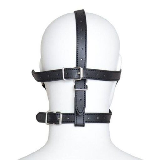 Imbracatura per viso con maschera per occhi e morso total head harness restraint black - obrazek 3