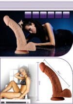 8.5"" real extreme vibrating dildo flesh - obrazek 6