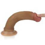 7' dual layered platinum silicone cock - obrazek 7
