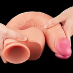 12"" dual layered platinum silicone cock - obrazek 5