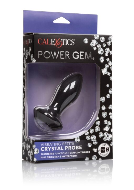 Vibrating petite crystal probe black - obrazek 2