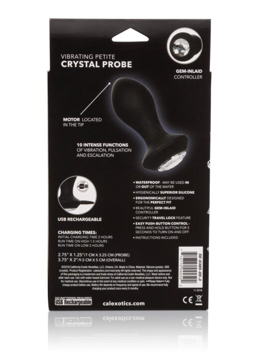 Vibrating petite crystal probe black - obrazek 10