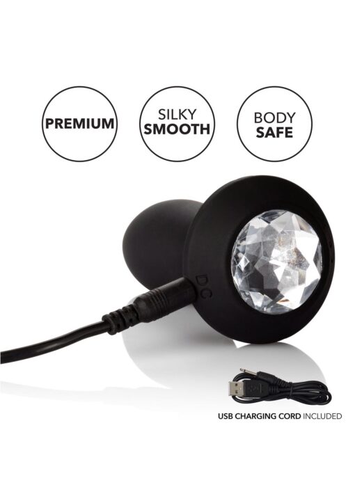 Vibrating petite crystal probe black - obrazek 7