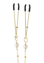 Tweezers pearl & deluxe chain gold - obrazek 4