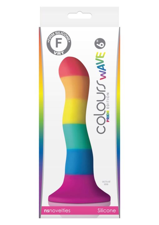 Pride edition 6inch wave dildo multicolor - obrazek 2