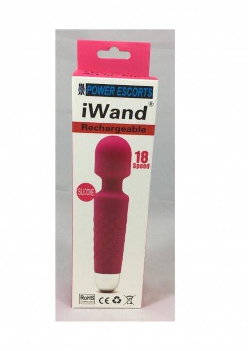 Iwand pink/ purple/ black  rechargeable silicone bodywand massager - obrazek 3
