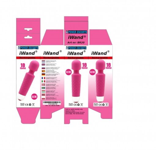 Iwand pink/ purple/ black  rechargeable silicone bodywand massager - obrazek 4