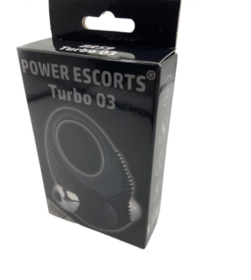 Turbo 03 black vibrating cockring - obrazek 2