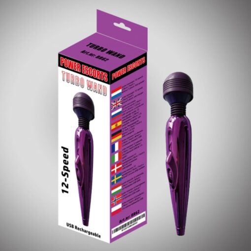 Turbo wand purple  wand massager 18 cm 12 speed - obrazek 2