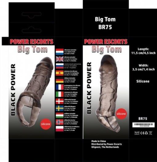Big tom black  big size penis extender 11,5 cm - obrazek 4