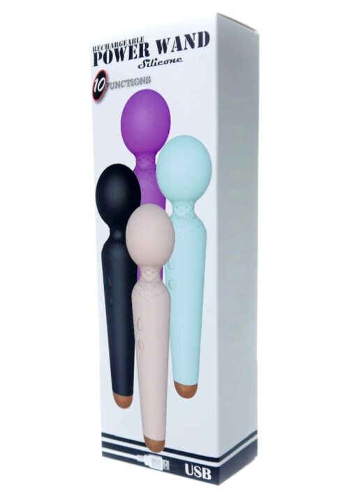 Stymulator-rechargeable power wand usb 10 functions - blue - obrazek 8