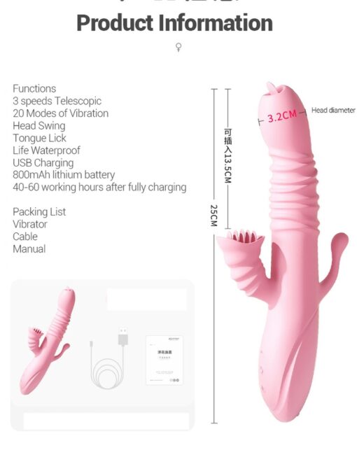 Wibrator-ada usb -pink - obrazek 2