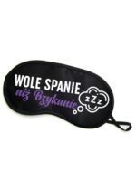 Maska-opaska na oczy "wolĘ spanie niŻ bzykanie" - obrazek 2