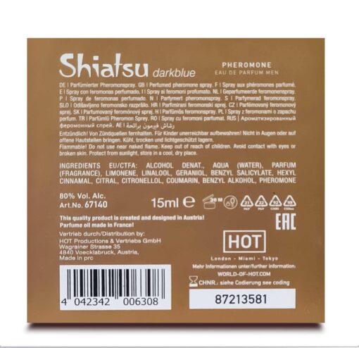 Shiatsu pheromon fragrance man darkblue  15 ml - obrazek 5