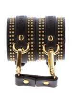 Studded wrist cufs set black - obrazek 7