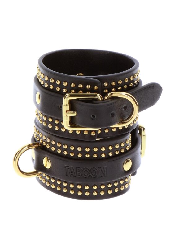 Studded wrist cufs set black - obrazek 10