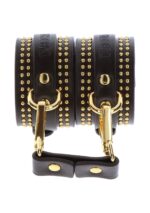 Studded ankle cuffs set black - obrazek 5