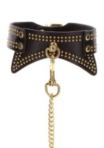 Studded collar and leash black - obrazek 10