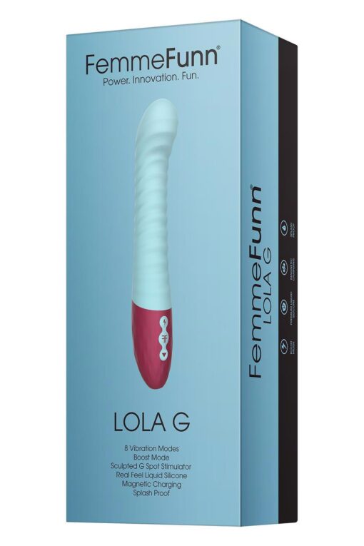 Wibrator FemmeFunn Lola G – błękitny, punkt G - obrazek 5