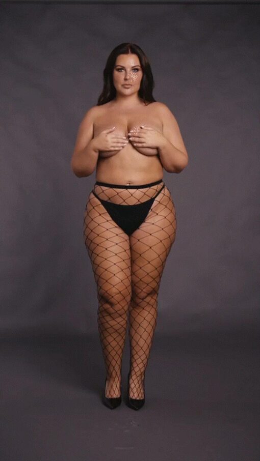 Panty with big fishnet structure. - obrazek 7