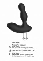 Remote controlled e-stim & vibrating prostate massager - black - obrazek 12