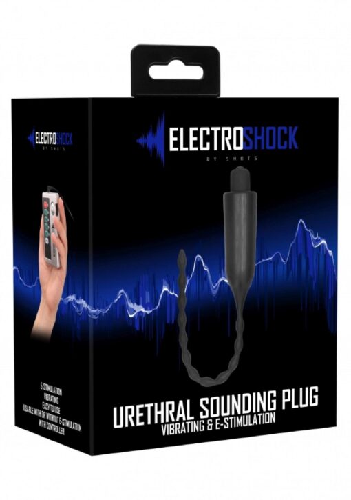 E-stimulation vibrating urethral sounding plug - black - obrazek 2