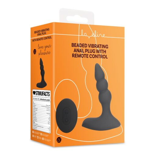 Beaded vibrating anal plug with remote control - obrazek 2