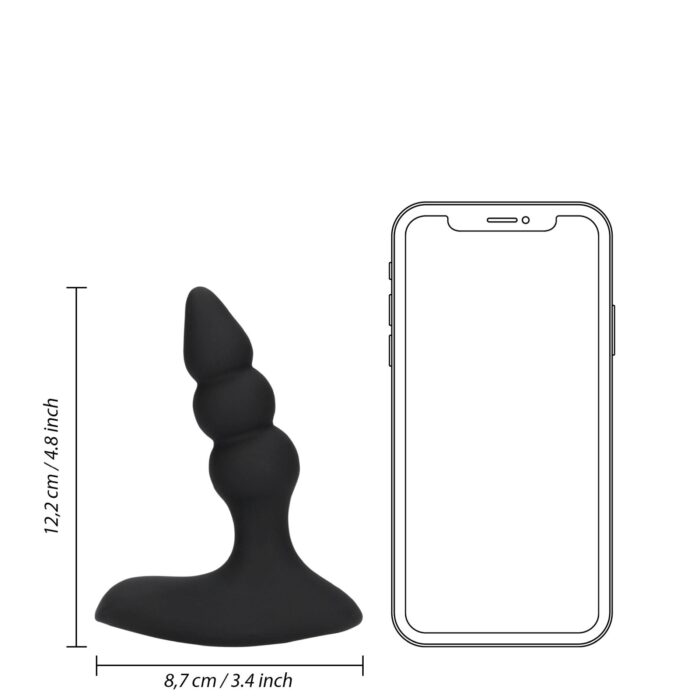 Beaded vibrating anal plug with remote control - obrazek 11