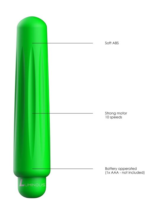 Delia - abs bullet with sleeve - 10-speeds - green - obrazek 5