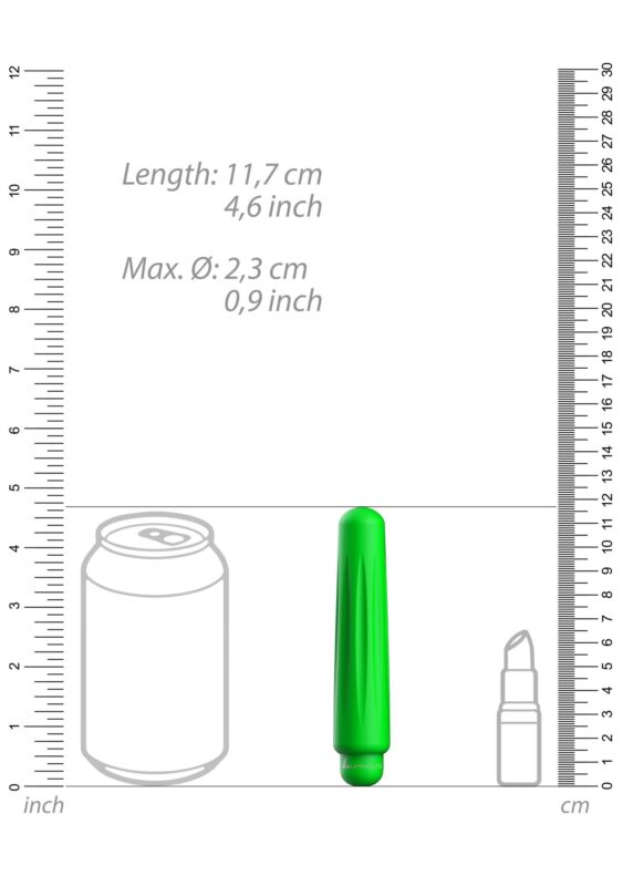 Delia - abs bullet with sleeve - 10-speeds - green - obrazek 6
