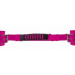 Regulowane skórzane kajdanki – różowe