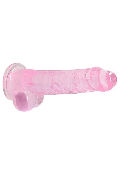 8"" / 20 cm realistic dildo with balls - pink - obrazek 6