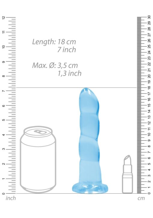 Non realistic dildo with suction cup - 7"/ 17 cm - obrazek 5