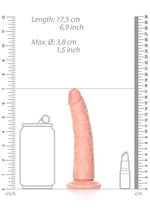 Slim realistic dildo with suction cup - 6"/ 15,5 cm - obrazek 7
