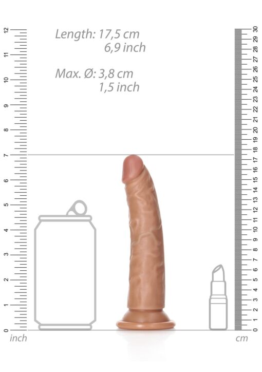 Slim realistic dildo with suction cup - 6"/ 15,5 cm - obrazek 7