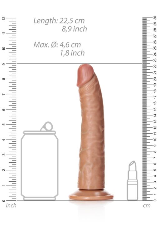 Slim realistic dildo with suction cup - 8"/ 20,5 cm - obrazek 7