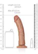 Curved realistic dildo with suction cup - 8"/ 20,5 cm - obrazek 7