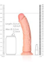 Curved realistic dildo with suction cup - 9"/ 23 cm - obrazek 7