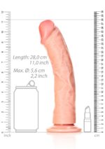 Curved realistic dildo with suction cup - 10"/ 25,5 cm - obrazek 7