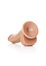 Curved realistic dildo  balls  suction cup - 8"/ 20,5 cm - obrazek 6