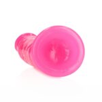 Slim realistic dildo with suction cup - glow in the dark - 6' / 15,5 cm - obrazek 3