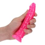 Slim realistic dildo with suction cup - glow in the dark - 6' / 15,5 cm - obrazek 6