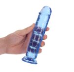 Straight realistic dildo with suction cup - 7' / 18 - obrazek 3