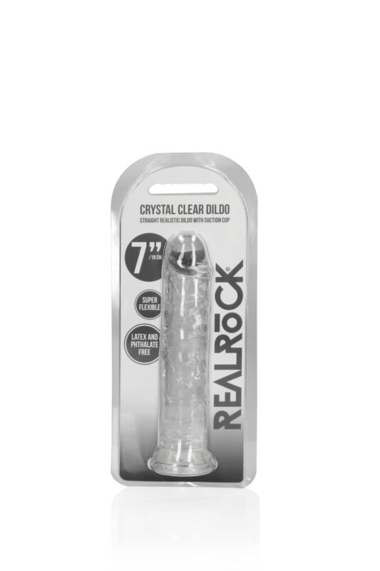 Straight realistic dildo with suction cup - 7' / 18 - obrazek 4