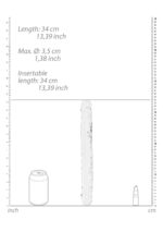Realistic double dong - 13' / 34 cm - obrazek 5