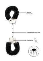 Furry handcuffs - black - obrazek 3
