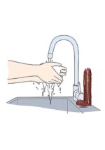 Mydło- dicky soap with balls - cum covered - brown - obrazek 7