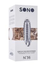 No.36 - stretchy thick penis extension - translucent - obrazek 2